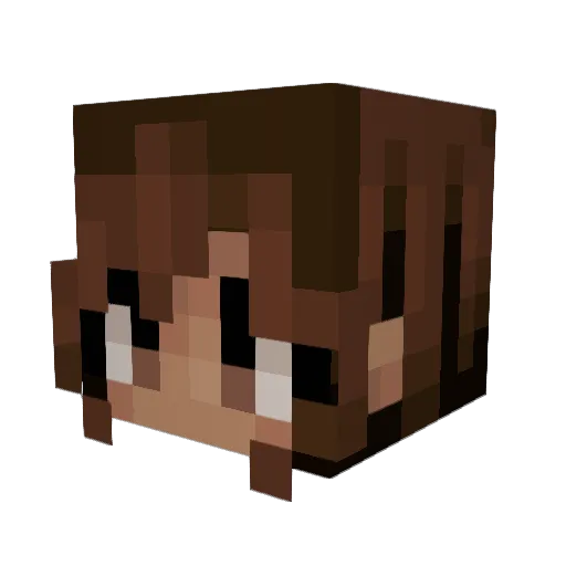 Pixininii Minecraft avatar head, 3D render