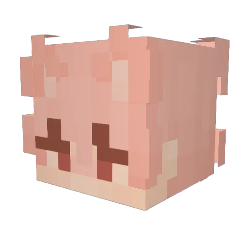 Pixinumn Minecraft avatar head, 3D render