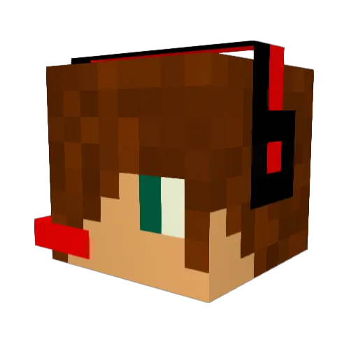 Pixiox Minecraft avatar head, 3D render