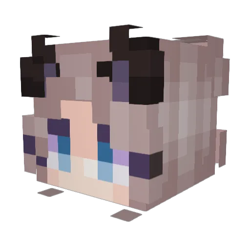 PixlStar Minecraft avatar head, 3D render
