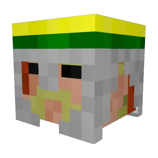 PixleGator Minecraft avatar head, 3D render
