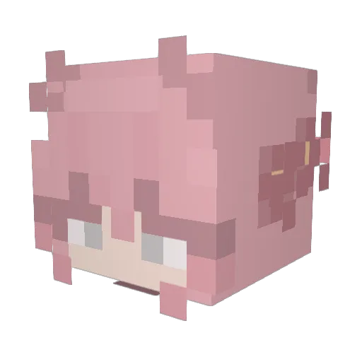 PixleyVT Minecraft avatar head, 3D render