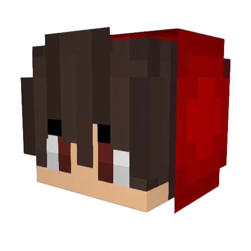 Pixlrain Minecraft avatar head, 3D render