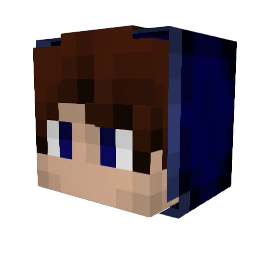 Pixls_PVP Minecraft avatar head, 3D render