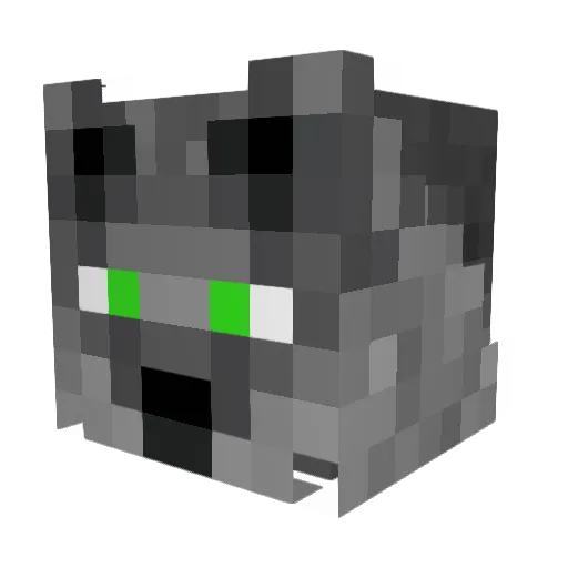 PixmacB Minecraft avatar head, 3D render