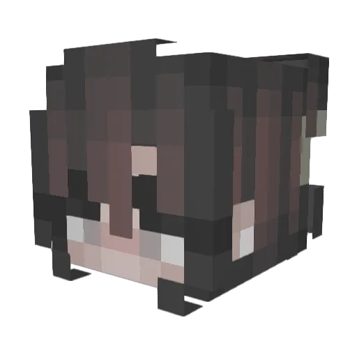 Pixmeow Minecraft avatar head, 3D render