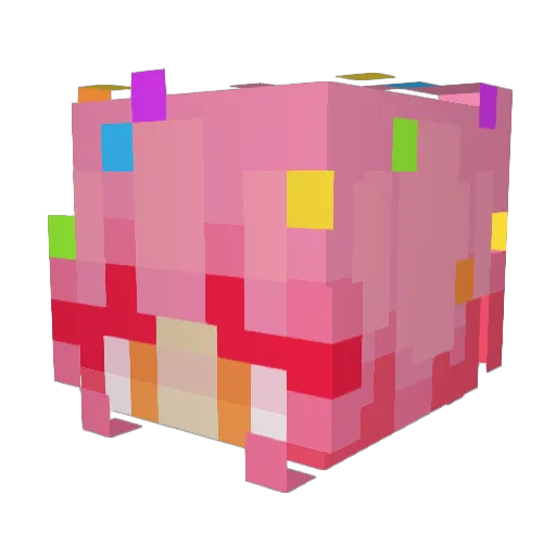 Pixorella Minecraft avatar head, 3D render