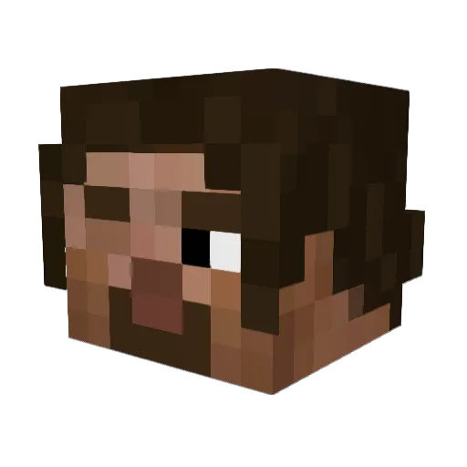 Pixpix515 Minecraft avatar head, 3D render