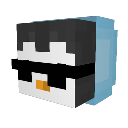 Pixu03 Minecraft avatar head, 3D render