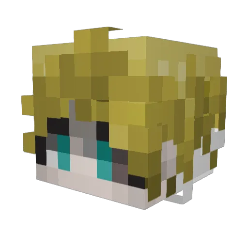 PixuFace Minecraft avatar head, 3D render