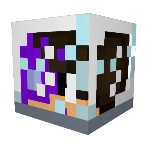 Pixwah Minecraft avatar head, 3D render