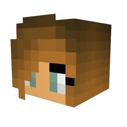 Pixxelface Minecraft avatar head, 3D render