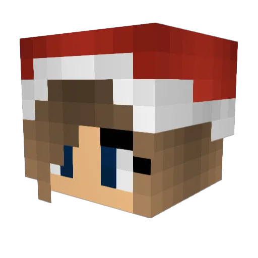 PixyPo Minecraft avatar head, 3D render
