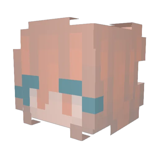 PixyStix Minecraft avatar head, 3D render