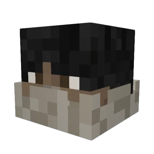 Pixycom Minecraft avatar head, 3D render