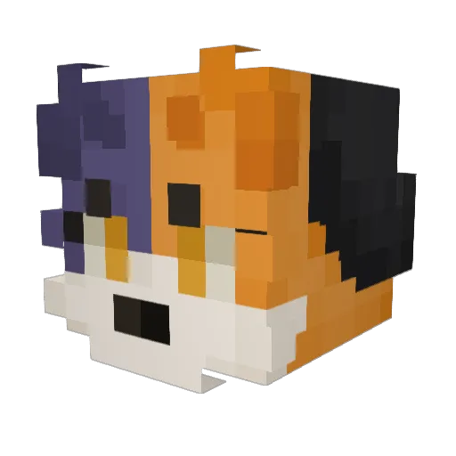 Piyes Minecraft avatar head, 3D render