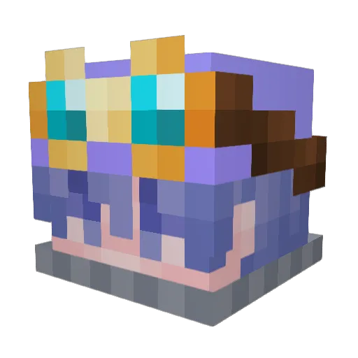 Piyuxh Minecraft avatar head, 3D render