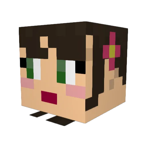 Pizazz Minecraft avatar head, 3D render
