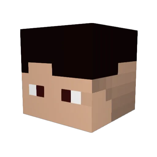 Pizha Minecraft avatar head, 3D render