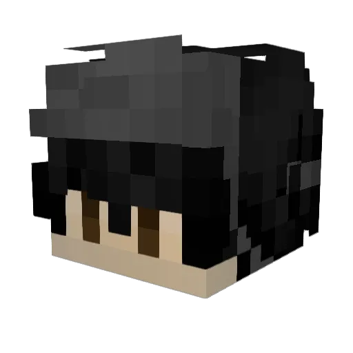 Piziix Minecraft avatar head, 3D render