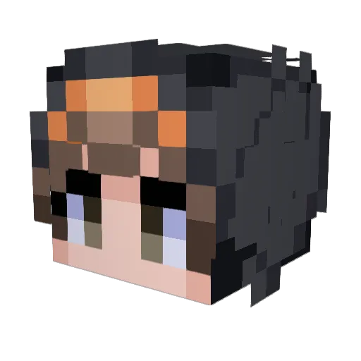 Pizoner Minecraft avatar head, 3D render