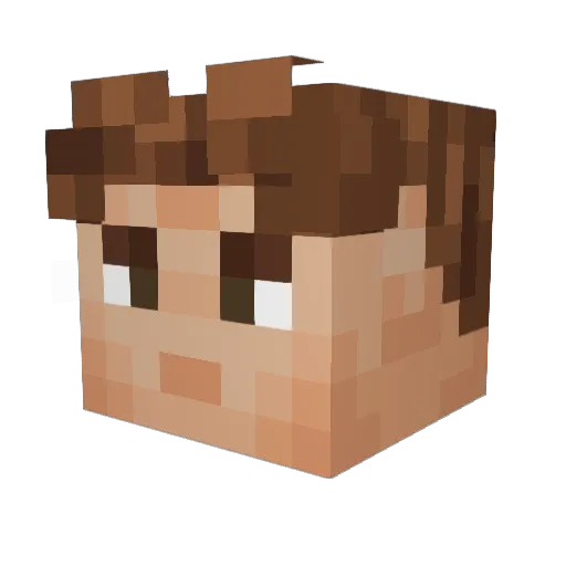 Pizsimano Minecraft avatar head, 3D render