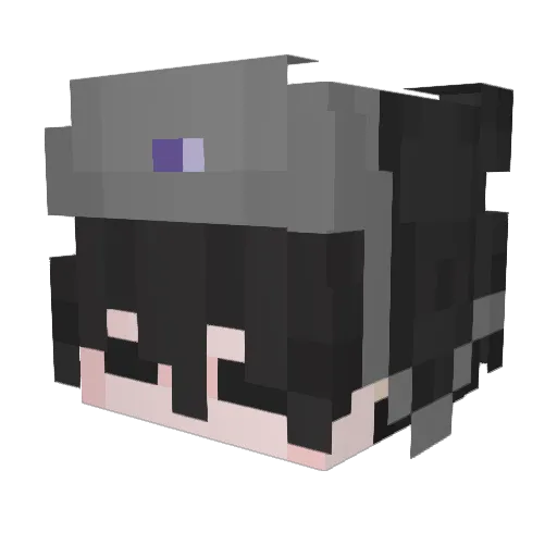 Pizz0zz Minecraft avatar head, 3D render