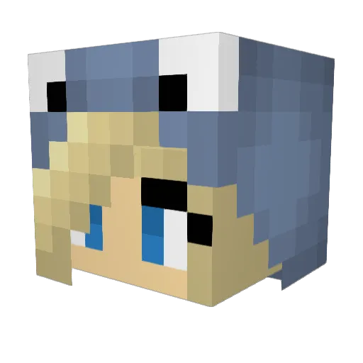 PizzNightmare Minecraft avatar head, 3D render