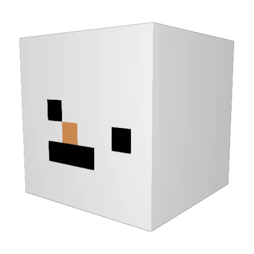 PizzOnTheMoon Minecraft avatar head, 3D render