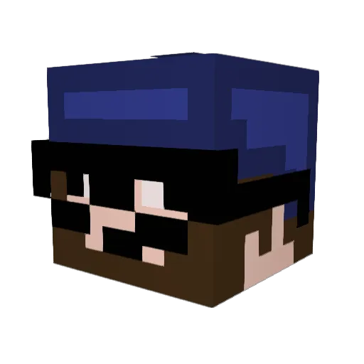 PizzPikk Minecraft avatar head, 3D render