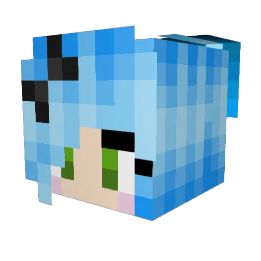 Pizza43 Minecraft avatar head, 3D render