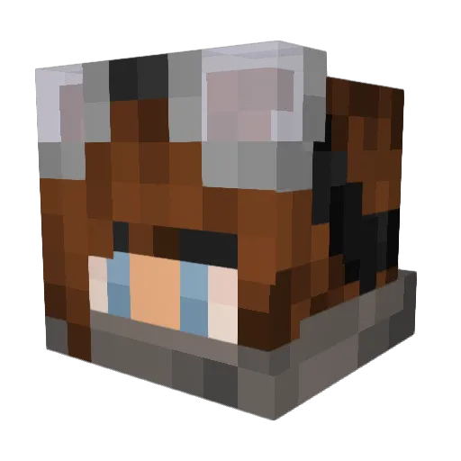PizzaBandit01 Minecraft avatar head, 3D render