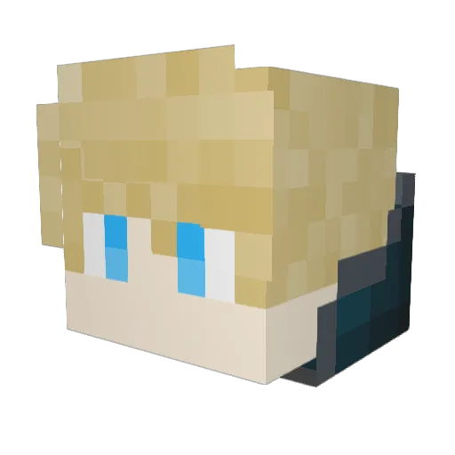 PizzaBear20 Minecraft avatar head, 3D render