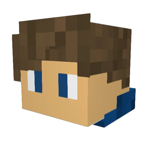 PizzaBoi8178 Minecraft avatar head, 3D render