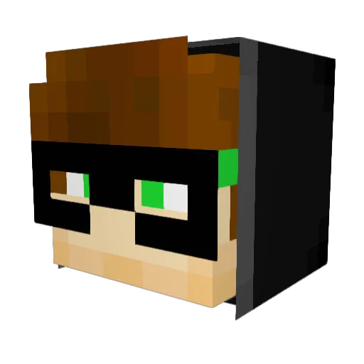 PizzaCem Minecraft avatar head, 3D render