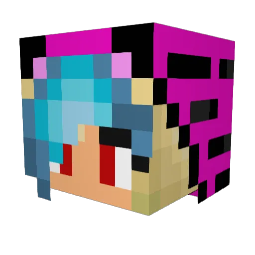 PizzaChristmas Minecraft avatar head, 3D render