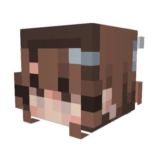 PizzaCiwi Minecraft avatar head, 3D render