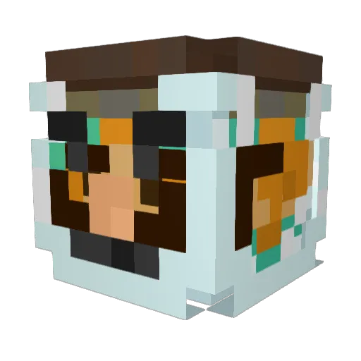 PizzaDough_ Minecraft avatar head, 3D render