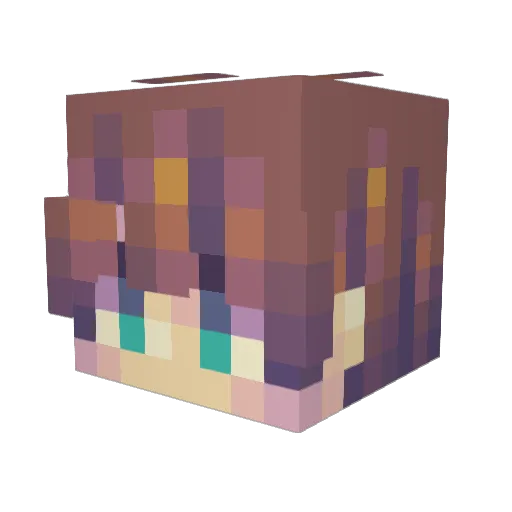 PizzaKing24 Minecraft avatar head, 3D render