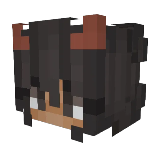 PizzaPaula_ Minecraft avatar head, 3D render