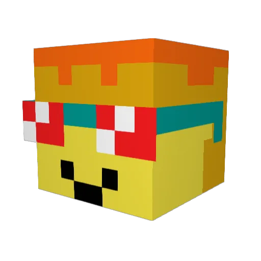 PizzaPenguin69 Minecraft avatar head, 3D render