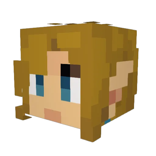 PizzaPoweredKid Minecraft avatar head, 3D render