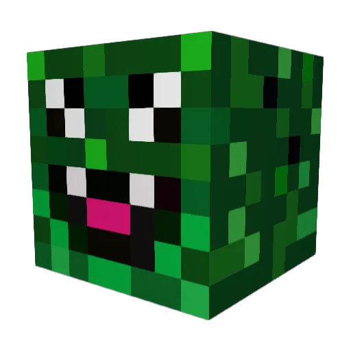 PizzaRaptor Minecraft avatar head, 3D render