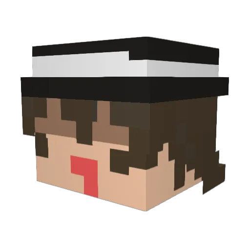 PizzaSmeller Minecraft avatar head, 3D render