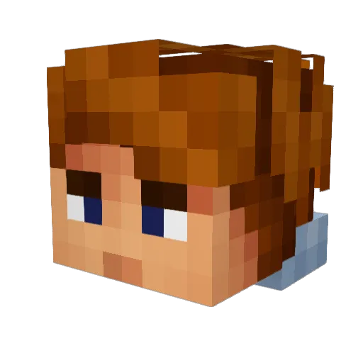PizzaSteve363 Minecraft avatar head, 3D render