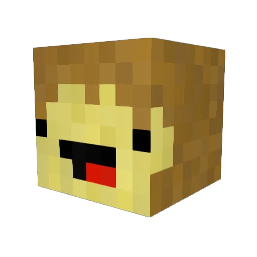 PizzaSuperSonic Minecraft avatar head, 3D render