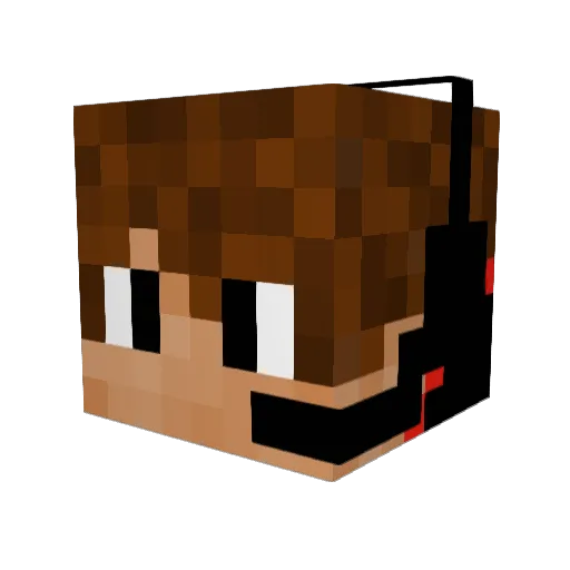 PizzaSword Minecraft avatar head, 3D render