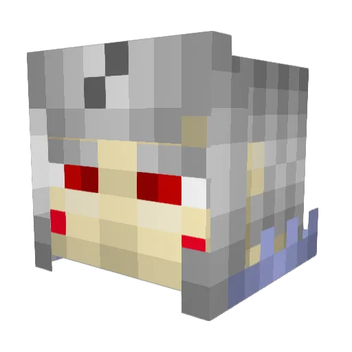 PizzaTamer Minecraft avatar head, 3D render