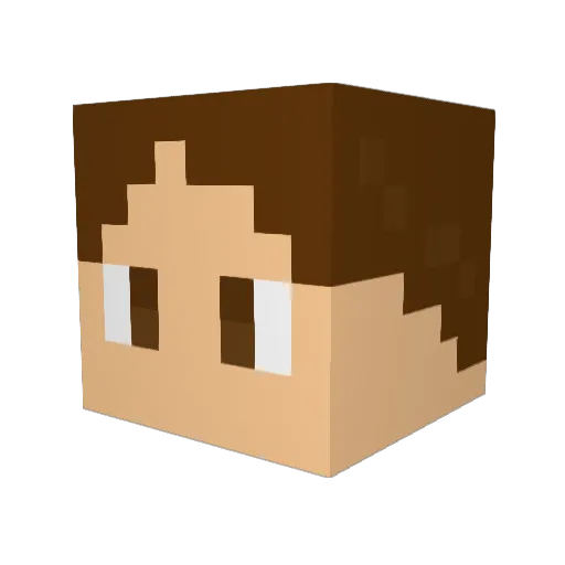 PizzaZizzi Minecraft avatar head, 3D render