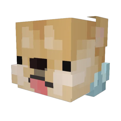 Pizza_7w7 Minecraft avatar head, 3D render